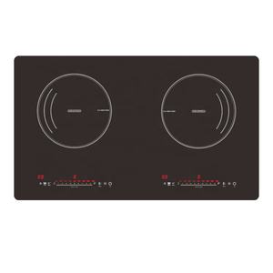 Table de cuisson encastrable à 2 brûleurs en céramique plate de 5200 watts, cuisinière à induction, wok - Product Image 2