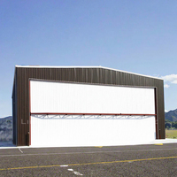 Hangar d'avion à grande portée, design moderne, structure en acier préfabriquée, galvanisé à chaud, haute résistance au vent, charge de toit élevée