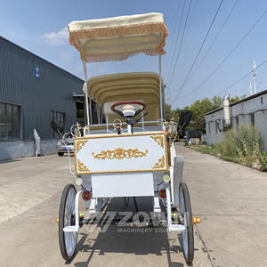 Carruajes reales más populares Cenicienta Horseless Electric 4-Wheel Horse Cart Princess Sightseeing Carriage en venta - Product Image 3