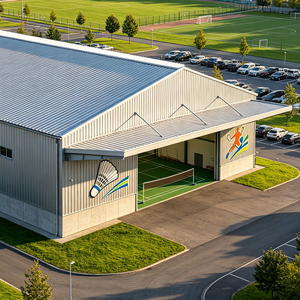 Estructura de Acero Industrial para Pabellones Deportivos y Estadios de Fútbol, Venta al por Mayor, Estructura de Construcción Resistente a la Corrosión - Product Image 1