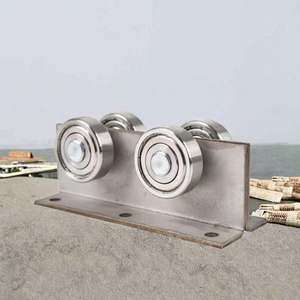 Roues de <span class=keywords><strong>portail</strong></span> <span class=keywords><strong>coulissant</strong></span> en acier inoxydable robustes - 4 roulettes <span class=keywords><strong>pour</strong></span> fenêtre coulissante, design moderne, épaisseur 3 mm, garantie 1 an - Product Image 3