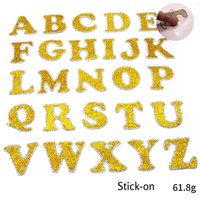 26 Patchs Lettres, Appliques Brodés Strass Bling pour Vêtements, Vestes, Chaussures, Sacs, Décoration DIY de Vêtements
