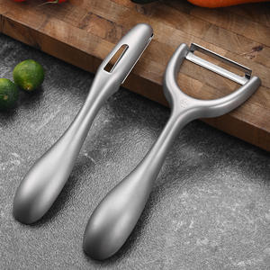 أداة مطبخ معدنية يدوية من الفولاذ المقاوم للصدأ بتصميم جديد ، مقشرة خضروات وفواكه متعددة الأغراض ، مقشرة طلاء صنفرة - Product Image 5