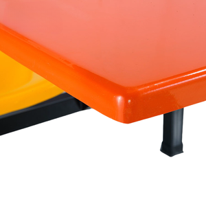 Fancy Orange Canteen Bàn Ăn Và Ghế Nhà Hàng Bàn Ăn Với Ghế đẩu Đặt Cho Sáu Người - Product Image 5