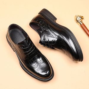 Customized Men's <b>Height</b>-<b>Increasing</b> Waterproof Leather <b>Shoes</b> Classic Casual Walking Business Formal Dress <b>Shoes</b> Anti-Slip - Product Image 5