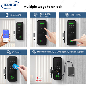 Tediton Automatic Security <strong>Gate</strong> Smart Biometric Fingerprint Electronic Tuya TTlock Smart Door Lock Outdoor Waterproof - Product Image 2