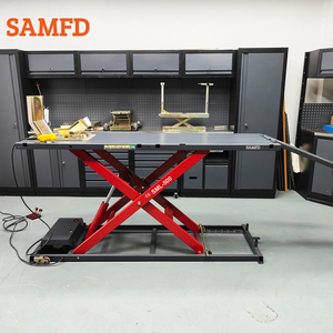 Rampa de elevación de soporte de motocicleta hidráulica eléctrica SAMFD con capacidad de elevación de 700kg mesa elevadora de tijera para motocicleta - Product Image 6