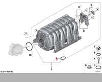 Nouvelle jointure de collecteur d'admission d'air de haute qualité 11617537999, joint de tuyau en silicone de remplacement pour N62 E60 E66 E70