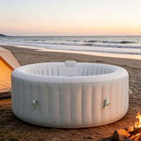 Nouvelle conception de spa gonflable rond en PVC, portable, pour l'extérieur, avec massage, pour la famille