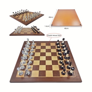 19 inch cờ vô địch Hội Đồng Quản trị Trò chơi kích thước lớn mở Deluxe bằng gỗ cờ vua phù hợp với - Product Image 1