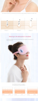 Máscara de Protección Ocular Portátil con Carga USB, Funciones Duales de Calentamiento y Enfriamiento, y Dispositivo de Masaje para Dormir