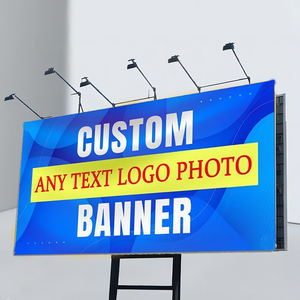 لافتة إعلانية مطبوعة حسب الطلب من الفينيل مع طباعة رقمية بألوان كاملة مقاومة للماء والأشعة فوق البنفسجية بتصميم معلق مع حلقات تثبيت - Product Image 1