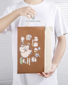 กระเป๋าใส่อุปกรณ์เครื่องเขียนแบบพกพากันน้ำ A4 ซิปกระเป๋าอ็อกซ์ฟอร์ดกระเป๋าใส่เอกสารอเนกประสงค์สำหรับสำนักงานโรงเรียน - Product Image 4