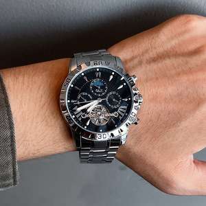 Nuevo Reloj Mecánico Automático de Acero Inoxidable 2026 con Diseño de Luna Hueca y Volante, Luminoso, Resistente al Agua, con Calendario Semanal y Multifuncional para Hombre - Product Image 2