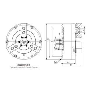 Drake điện khí nén mâm cặp 3 hàm Lathe <span class=keywords><strong>Chuck</strong></span> máy cho CNC Lathe thủy lực <span class=keywords><strong>Chuck</strong></span> Kẹp với thép khoan <span class=keywords><strong>chuck</strong></span> lịch thi đấu - Product Image 2