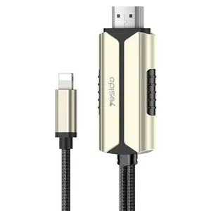 Cabo IP para HDMI de liga de zinco de alta resolução transparente Yesido HM13 Max 1080P