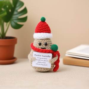 Phim Hoạt Hình Khoai Tây Đan Búp Bê Cho Giáng Sinh Kawaii Tích cực Đồ Chơi Mini Khoai Tây Với Mũ Và Khăn Thú Nhồi Bông Đồ Chơi Sang Trọng Cho Trẻ Em - Product Image 4