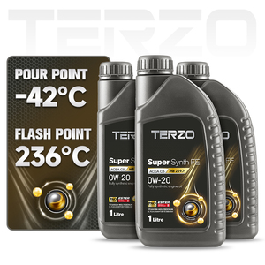 น้ำมันหล่อลื่นเครื่องยนต์เบนซิน TERZO SuperSynth FE 0W20 API SP ILSAC GF 6A PAO Ester สังเคราะห์แท้ สำหรับรถยนต์เทอร์โบของยุโรป - Product Image 2