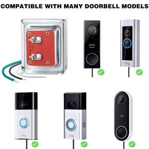 Transformateur de sonnette compatible monophasé 16V 30VA pour les systèmes de sécurité domestique intelligents Ring Pro et <span class=keywords><strong>Nest</strong></span> <span class=keywords><strong>Hello</strong></span> - Product Image 2