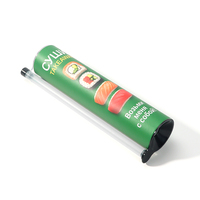 Emballage de sushi rond biodégradable avec tube à sauce soja intégré, emballage de rouleau de sushi de qualité alimentaire, tube à sushi push-up