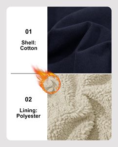 Fabricant de vêtements, vestes d'hiver pour hommes, vente en gros, doublure en <span class=keywords><strong>polaire</strong></span> épaisse, manteaux en velours côtelé pour hommes, fabrication sur mesure OEM - Product Image 3