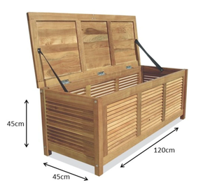 Hot-Selling Acacia Slatted <b>Storage</b> Chest Classic <b>Outdoor</b> Utility Box Hinged Lid Durable Dining Application Vietnam Manufacturer - Product Image 4