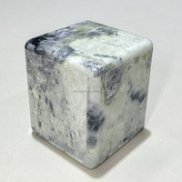 KINGS-WING Cetina Green Marble Custom Hotel Pedestal Side Coffee Table Bench Modern Style Upholstery Corner Coffee Table Plinth