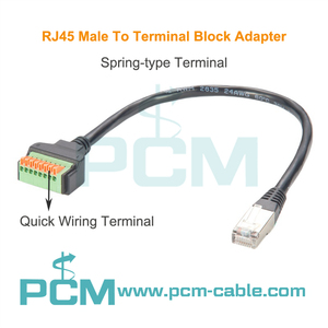 <span class=keywords><strong>RJ45</strong></span> để thiết bị đầu cuối khối Adapter Cable với push button mùa xuân Loại kết nối công cụ miễn phí Ethernet dây adapter cho công nghiệp sử dụng - Product Image 5