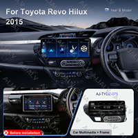 Marco para el Tablero del Automóvil, Pantalla Táctil Android, DSP, GPS, 12.3 Pulgadas, para Revo Hilux 2015, Volante a la Derecha, Color Negro UV