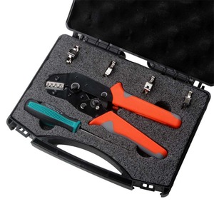 Interchangeable Head <b>Crimping</b> Pliers 5-Clamp High Carbon Steel Industrial Wire <b>Crimping</b> Tool Front Entry 16 Awg - Product Image 3