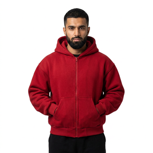Sweat à capuche balaclava zippé double couche style streetwear avec logo personnalisé - Product Image 1