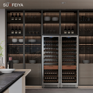 SOFEYIA, armario de isla de cocina personalizado, gabinetes de vidrio de chapa de madera MDF, grifo, bisagra, cajón, cesta, fregadero, resina laminada de mármol - Product Image 6