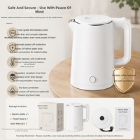 Bouilloire électrique en acier inoxydable de 1,8 L avec fonction de maintien au chaud pour la cuisine à domicile, pour faire bouillir de l'eau chaude
