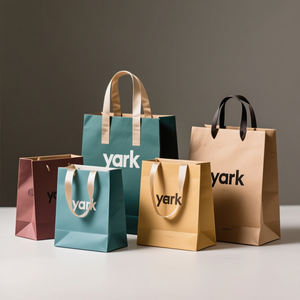 Sacs en papier d'emballage pour le shopping en carton recyclé personnalisés blancs avec poignée, sacs en papier rouges avec votre propre logo - Product Image 6