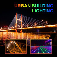 Luces LED de píxeles, iluminación de ingeniería al aire libre, iluminación de edificios, programación de caballos corriendo, luces de píxeles RGB