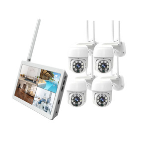 HJSCCD Hongjin <b>Wireless</b> Surveillance Kit 5MP Network <b>Camera</b> With Integrated Screen <b>Outdoor</b> Security System - Product Image 1