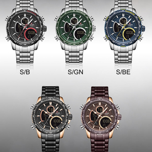 Gran oferta <span class=keywords><strong>Naviforce</strong></span> <span class=keywords><strong>9182</strong></span> relojes de pulsera para hombre, reloj cronógrafo de doble pantalla, relojes digitales de cuarzo informales para hombre de negocios - Product Image 6