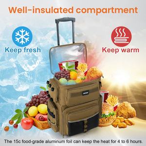 66l Rollende Tacklebox Met Koeler Grote Visserijtas Met Wielen Zoutwaterbestendige Rugzak - Product Image 4