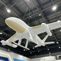 A162 Концептуальная модель транспортного средства VTOL из стекловолокна, научно-фантастическая скульптура воздушного судна, большая скульптура самолета для туристических объектов