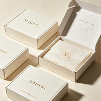 Boîte d'expédition en carton ondulé personnalisable de grande capacité avec logo en mousse imprimé à l'intérieur, emballage efficace pour bougies, cadeaux et artisanat