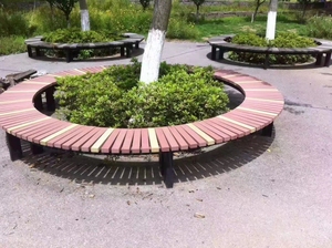 Tốt chịu lực Gỗ nhựa composite WPC công viên băng ghế dự bị xung quanh cây - Product Image 3