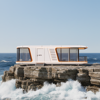 Casa Modular Ecológica de Acero de Lujo, Contenedor, Oficina Móvil, Cabaña Prefabricada, Vivienda Moderna para Exteriores