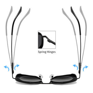 Gafas de Sol Elegantes para Mujer con Lentes Polarizadas TAC, Protección UV400, Bisagras de Resorte, Marco Ligero de Metal TR, Estilo Irregular - Product Image 1