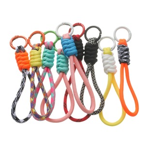 DIY Wrist Strap <b>Key</b> <b>Ring</b> Small Polyester Alloy Phone Strap With Color Block Woven Design For Mobile <b>Accessory</b> - Product Image 5