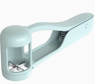 Ecologische handmatige multifunctionele druiven- en fruit snijder met roestvrijstalen messen, BPA-vrij plastic, vaatwasserbestendig, geschikt voor wortel en ui.