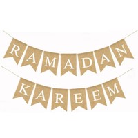 Nouveau Eid Mubarak papier bannière Ramadan Mubarak papier bannières pour musulman islamique fête bricolage maison suspendus décorations Eid cadeaux