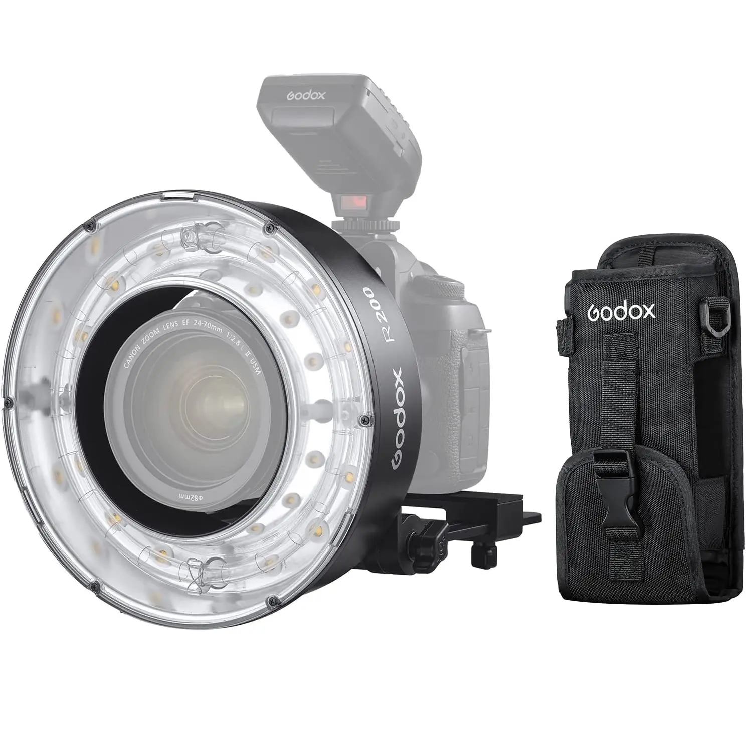 Godox R200 200w Led Ring Light Speedlite Flash Light Head for Sony Canon Nikon Fuji Olympus Camera Godox Ad200 Ad200pro Flash