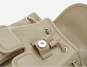 Custom Logo Korea Pu Leather <b>Backpack</b> Fashion Luxury <b>Backpack</b> Female Leather Shoulder Bag Teenager <b>Small</b> PU <b>Backpack</b> for Women - Product Image 3