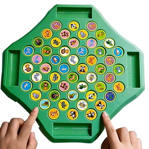 Enfants en plastique Fruit Animal retournement échecs Parent-enfant interactif jeu de table multijoueur bataille mémoire formation - Product Image 1