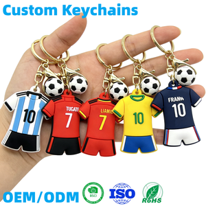 Porte-clés 3D en caoutchouc souple PVC personnalisé - Forme, taille et motifs adorables sur mesure, vente en gros de porte-clés 3D en jersey - Product Image 3